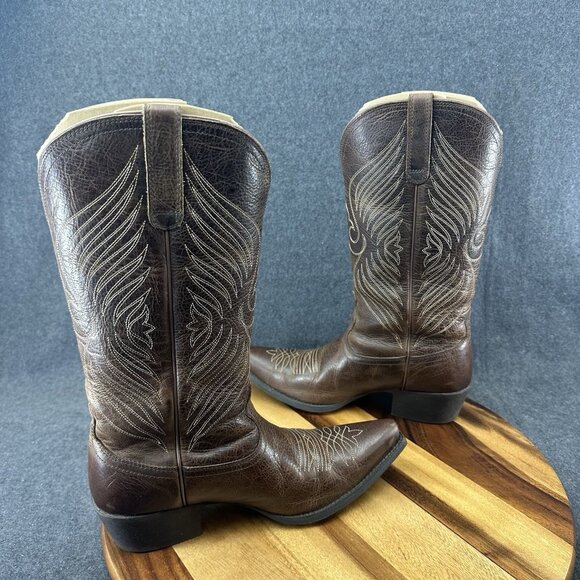 Ariat Women’s Round Up X Toe Western Cowboy Boots Size 9B Wicker Brown 10016352 - Picture 8 of 11